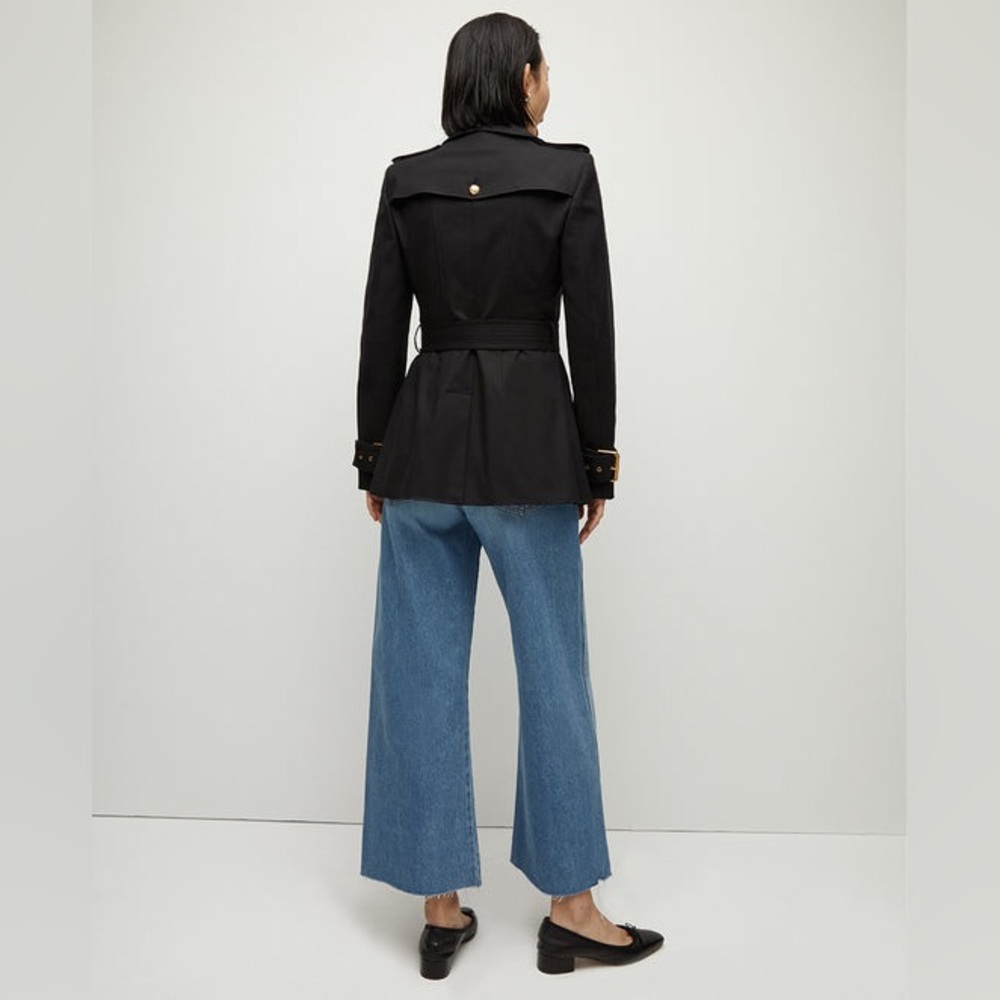 Veronica Beard  Angelique Dickey‎ Cropped Trench Black Gold 00 - Picture 3 of 12
